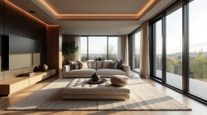 Intérieur modernisé à Lyon, illustrant le projet de rénovation en architecture d'intérieur.